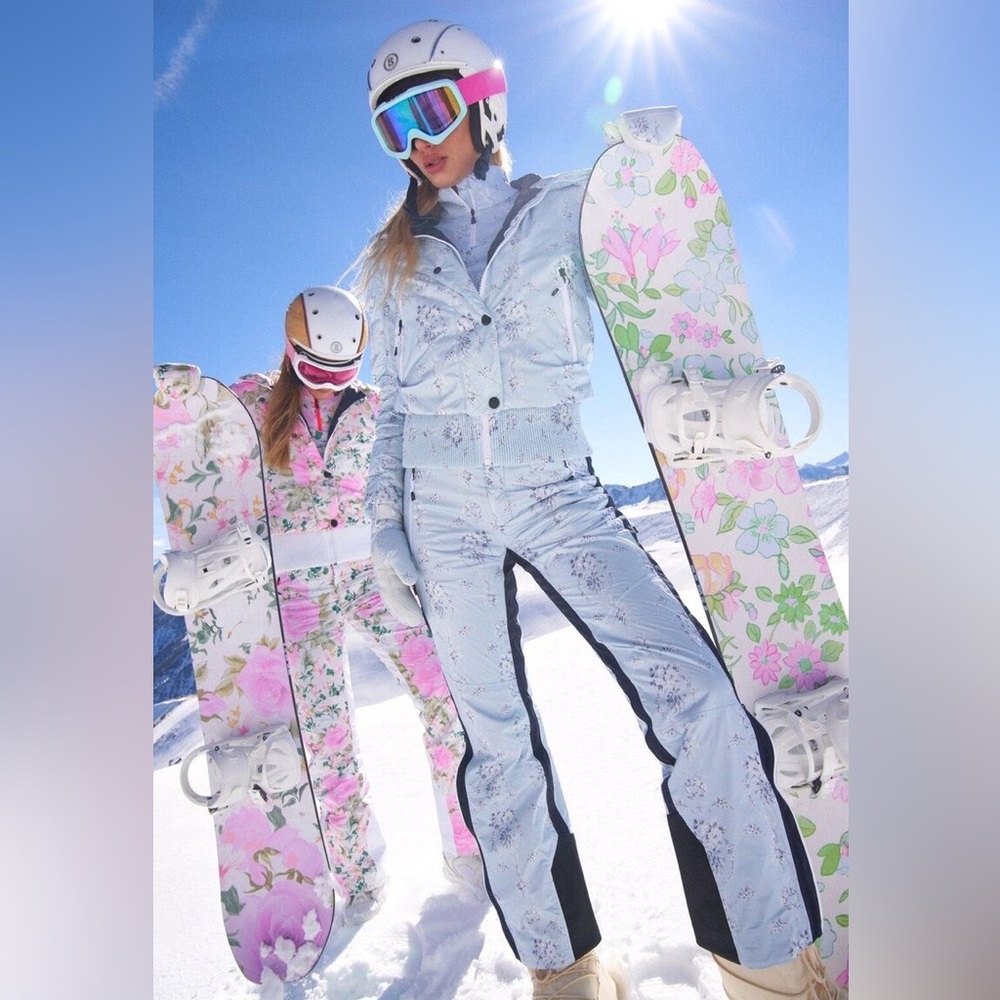 Bogner x LoveShackFancy Polished Blue Ski Pants NWT First Edition